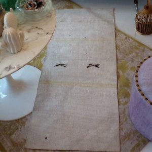 Chaput Rug/ Runner w/ Brown "X" Stiches