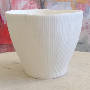 Small Grooved China Vase