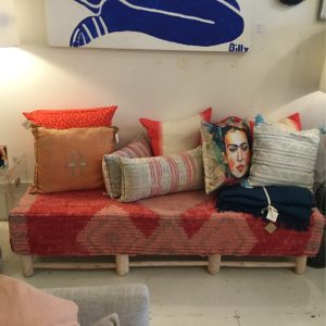 Vintage Moroccan Rug Bench