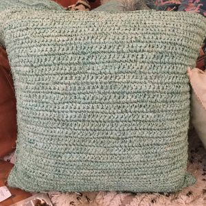 Turquoise Seagrass Pillow Large