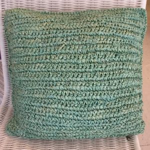 Turquoise Seagrass Pillow Small