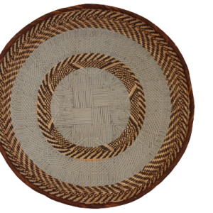 Small hand woven painted basket - Light Blue