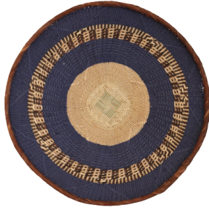 Medium hand woven basket navy