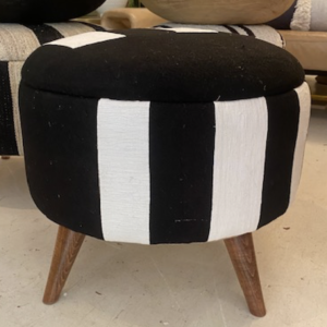Black and White Footstool