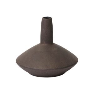 Brown Saucer Sculptural Vase