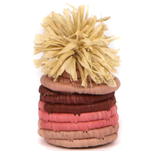 Pink Pom Pom Basket Ornament