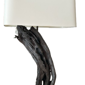 Black Driftwood Table Lamp