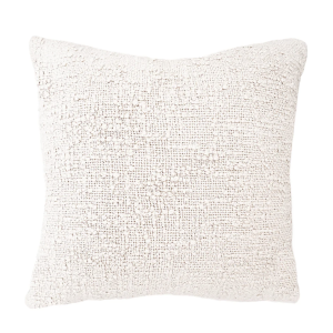 Cozy Cotton White Boucle Euro Pillow