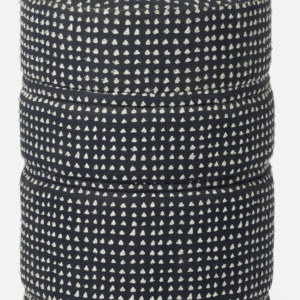 Navy/White Polka Dot Ottoman