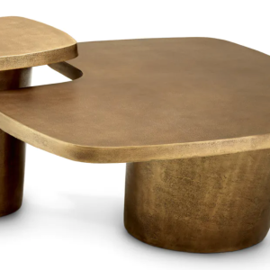 Brass Metal Coffee Table - 2 PIECE